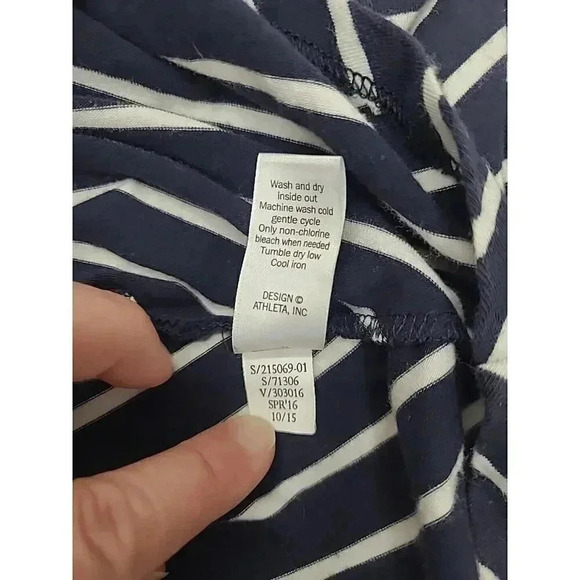 Athleta Maxi Dress Women's Size XSP Striped Blue and White - Picture 7 of 8